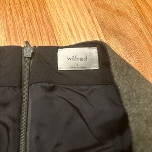 Aritzia Wilfred Dark Green Mini Skirt